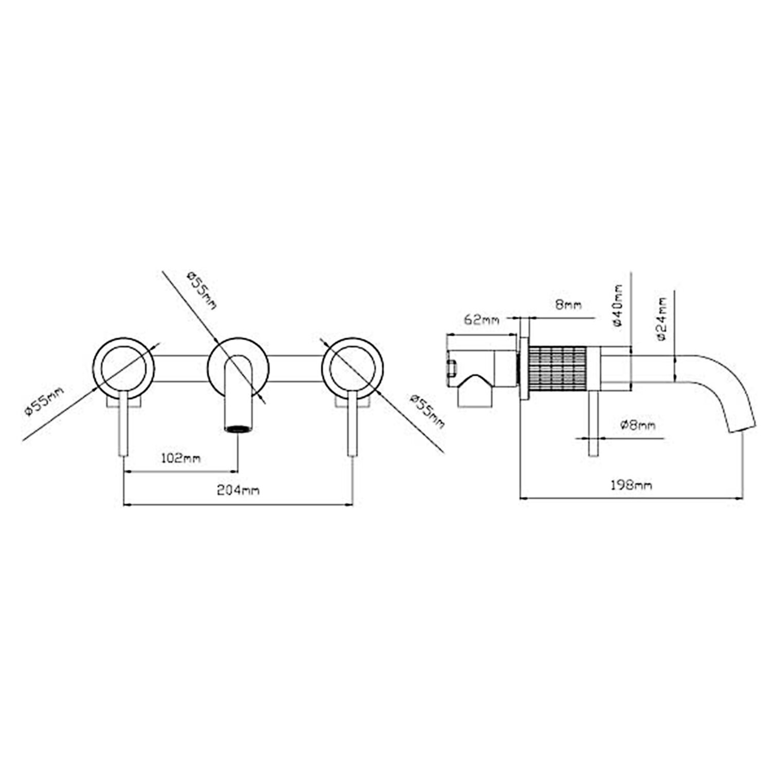 Смеситель Vincea Groove VBFW-4G1BN для раковины, встраиваемый, цвет брашированный никель - фото 1