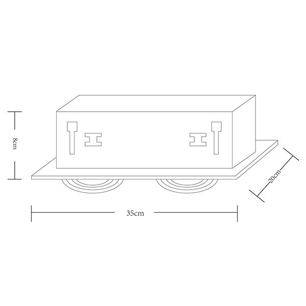 Точечный светильник Arte Lamp Cardani Semplice A5949PL-2GY, арматура серая, 35х20 см - фото 1