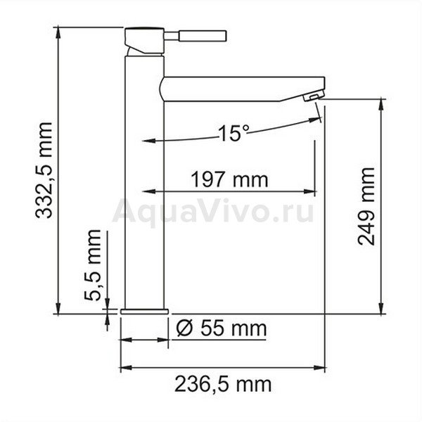 Смеситель WasserKRAFT Main 4103H для раковины, цвет хром