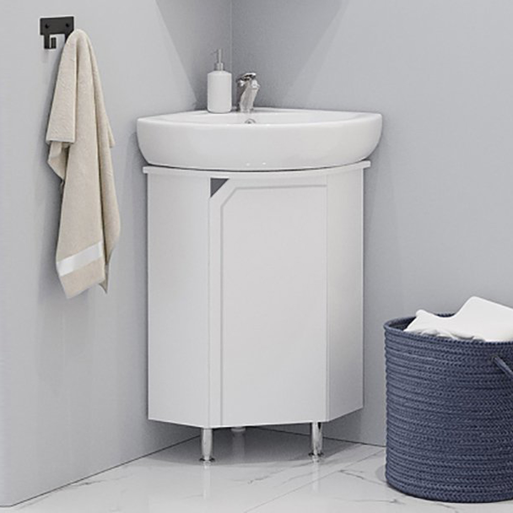 Мебель для ванной Corozo Сириус 40, угловая, цвет белый - фото 1