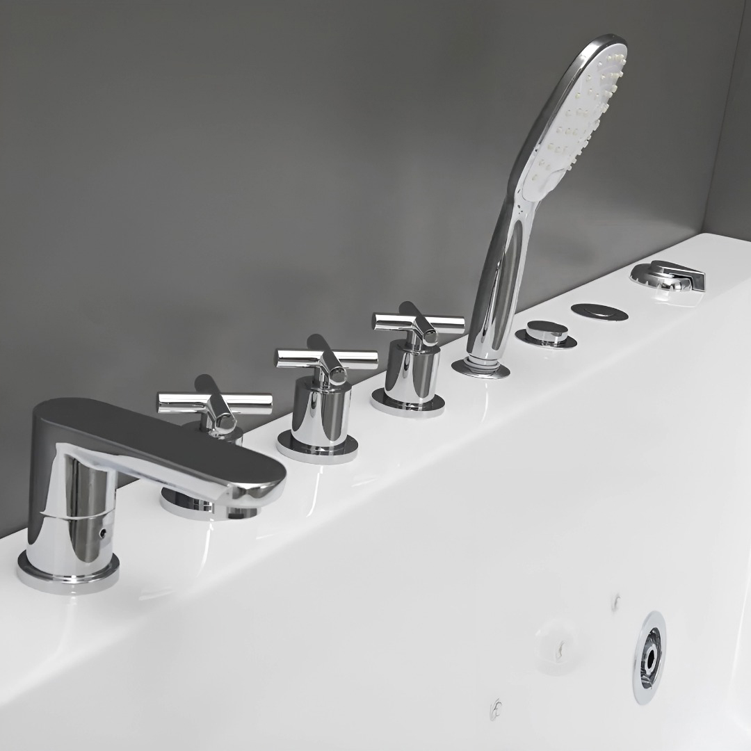 Ванна CeruttiSPA C-494-17 R 170x80, правая, акриловая, с гидромассажем, цвет белый - фото 1