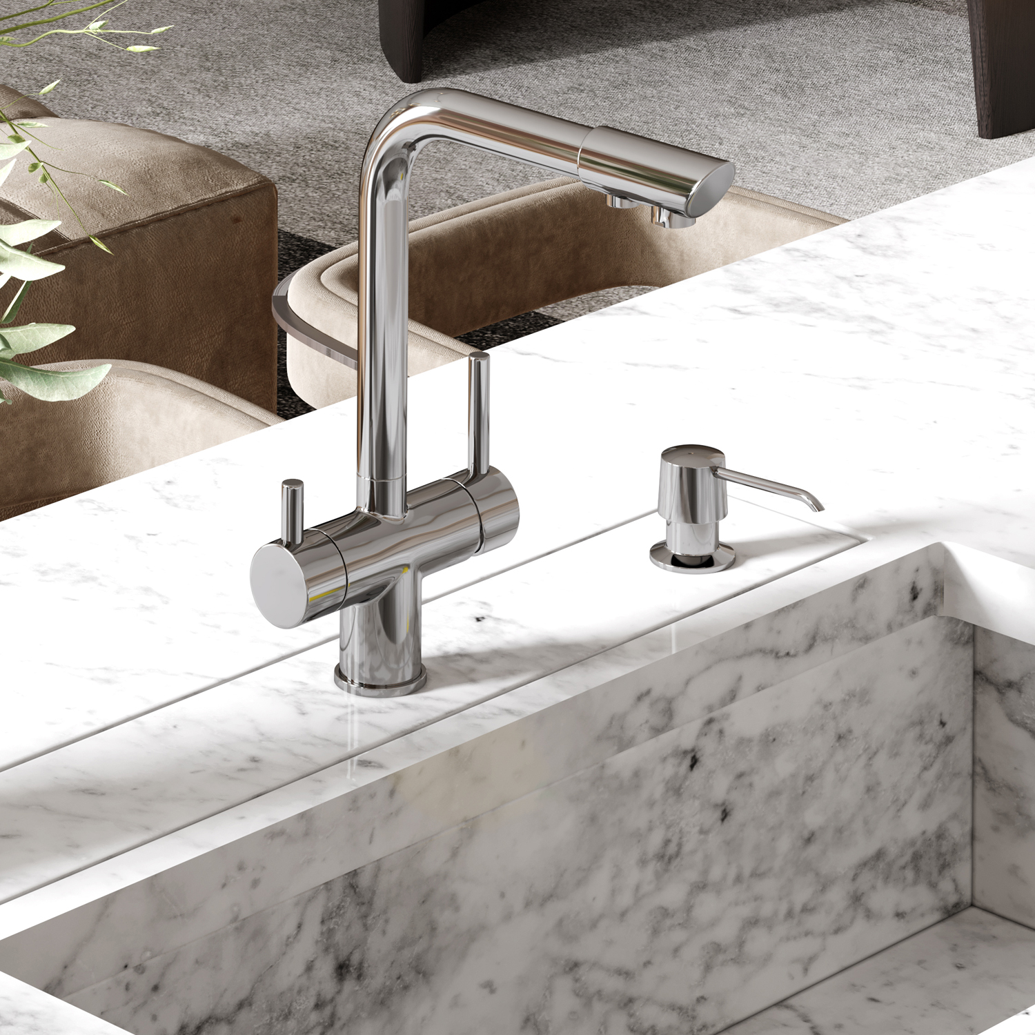 Смеситель WasserKRAFT A8317 для кухни, под фильтр, цвет хром - фото 1