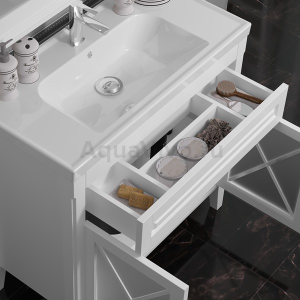 Мебель для ванной Опадирис Палермо 90, цвет белый матовый