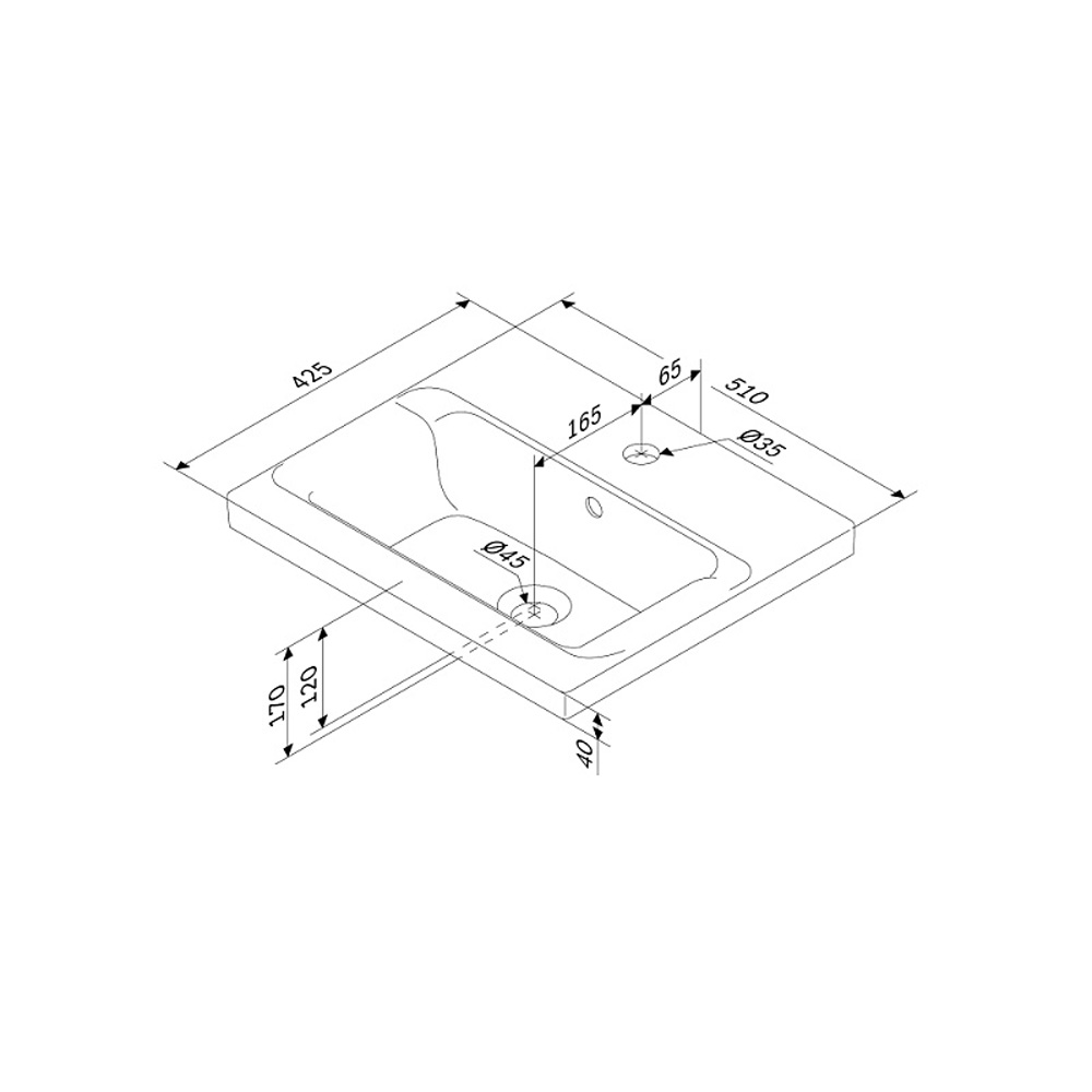 Мебель для ванной AM.PM Gem 50 напольная, цвет белый глянец