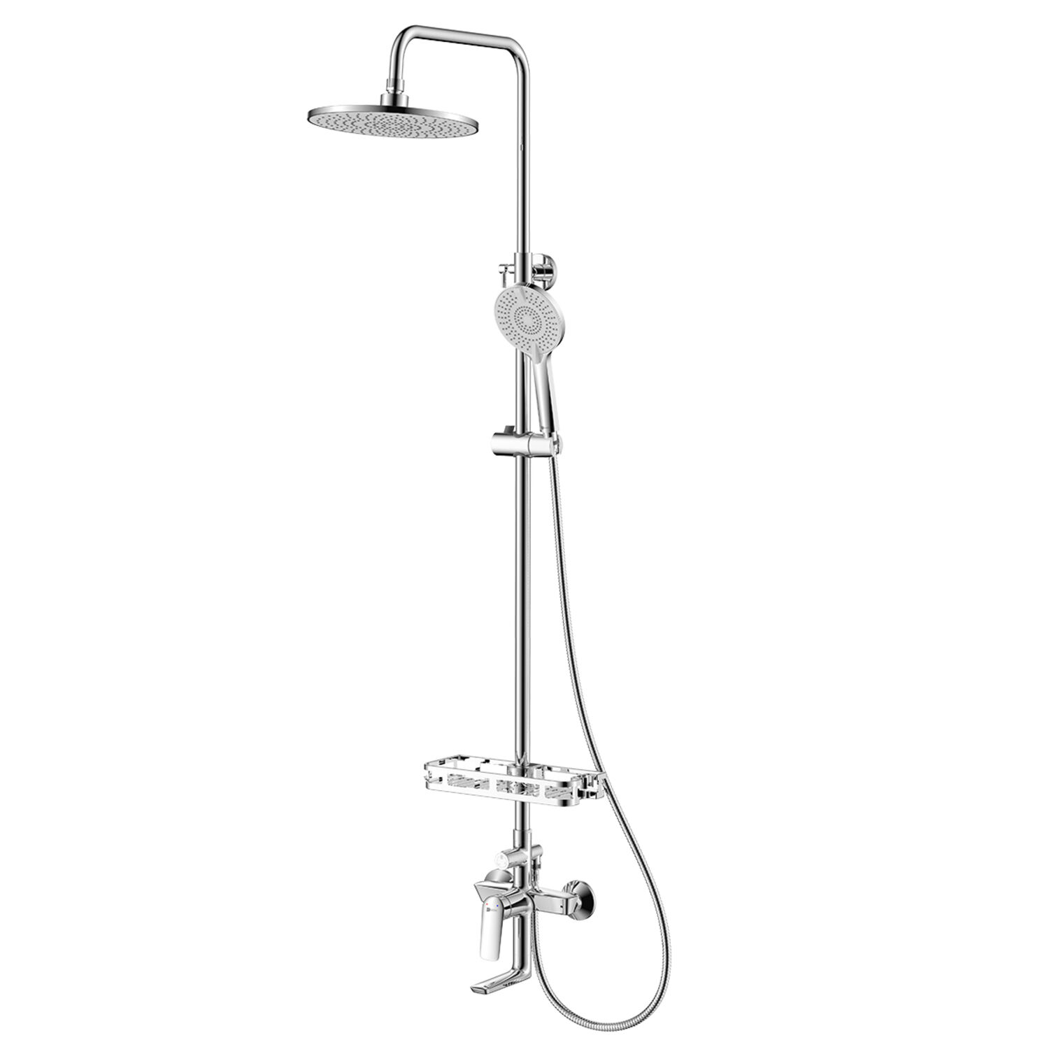 Душевая стойка Lemark Verba LM11462C, с верхним душем, смесителем, цвет хром