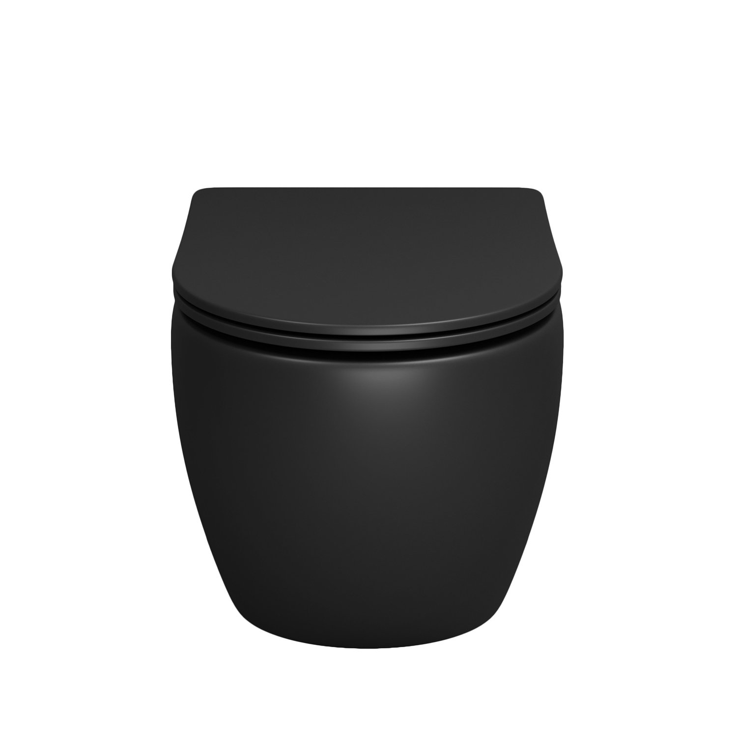 Унитаз Grossman Color GR-4411 BMS подвесной, безободковый, с сиденьем микролифт, цвет черный матовый - фото 1