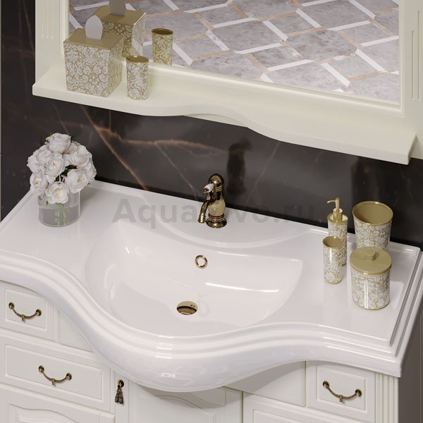 Мебель для ванной Опадирис Риспекто 105, цвет слоновая кость