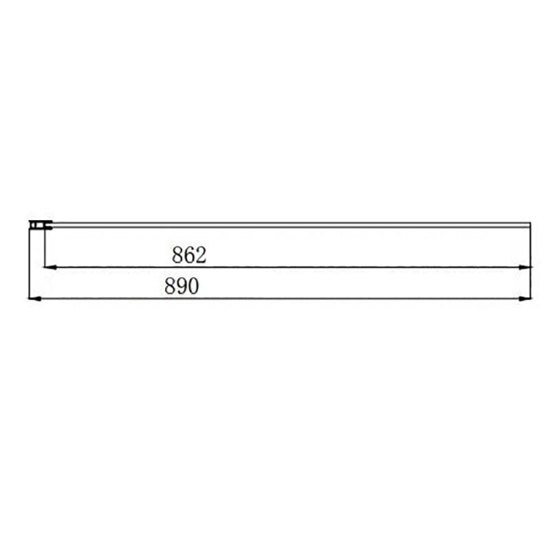 Душевая перегодка Акватек AQ WIW 09020CH 90x200, стекло прозрачное, профиль хром - фото 1