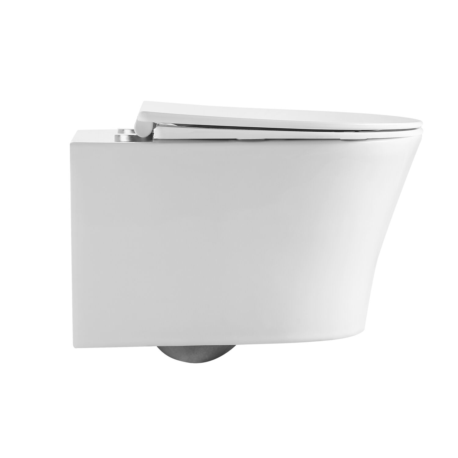 Унитаз Grossman Thin Rim GR-5604 SQ подвесной, с сиденьем микролифт, цвет белый глянцевый - фото 1