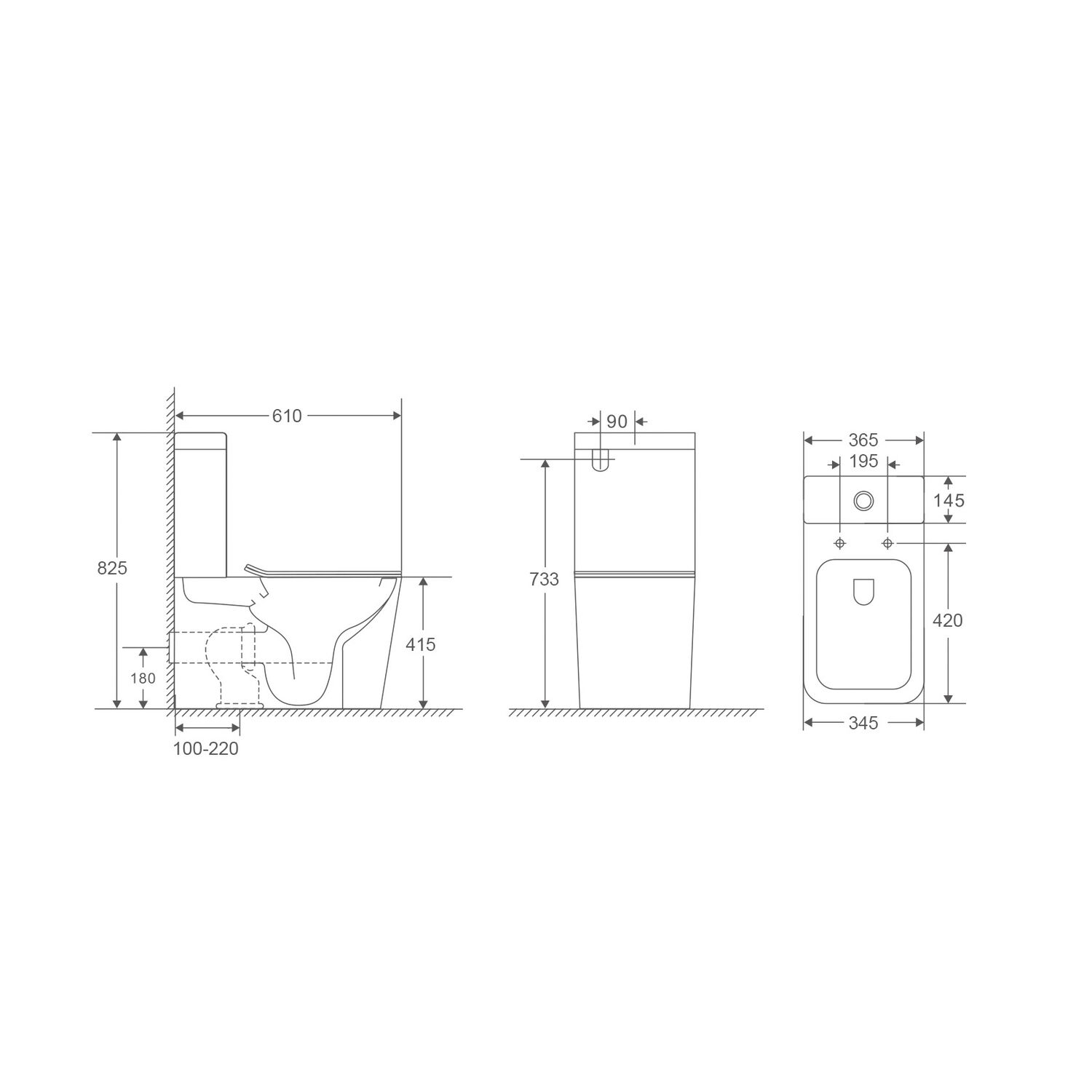 Унитаз Grossman Tornado GR-4418 SQ напольный, безободковый, смыв Торнадо, с сиденьем микролифт, цвет белый глянцевый - фото 1