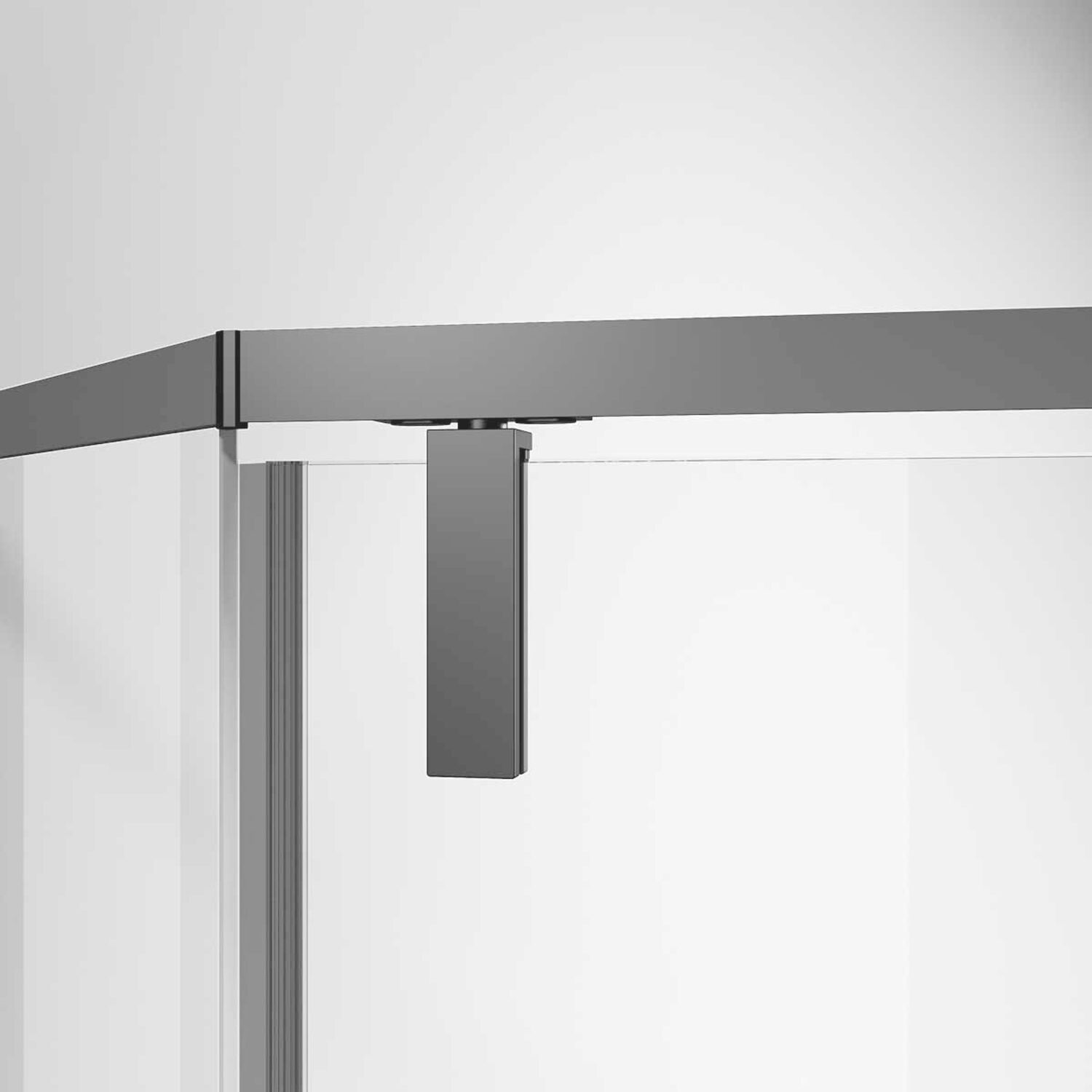 Душевой уголок Vincea Slim-N VSP-4SN 100x100, стекло прозрачное, профиль вороненая сталь - фото 1