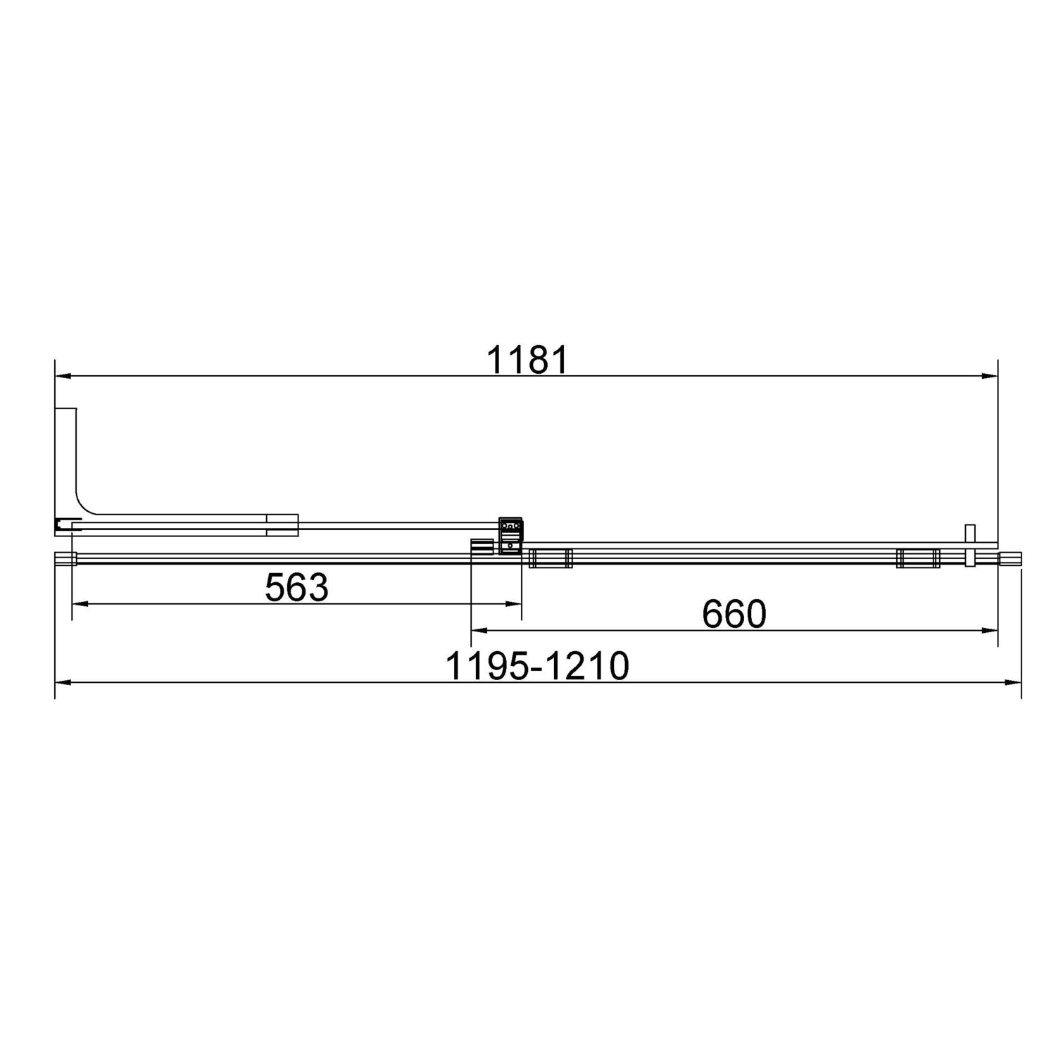 Душевая перегородка Vincea Walk-In VSW-4WSL 120x200, стекло прозрачное, профиль хром - фото 1