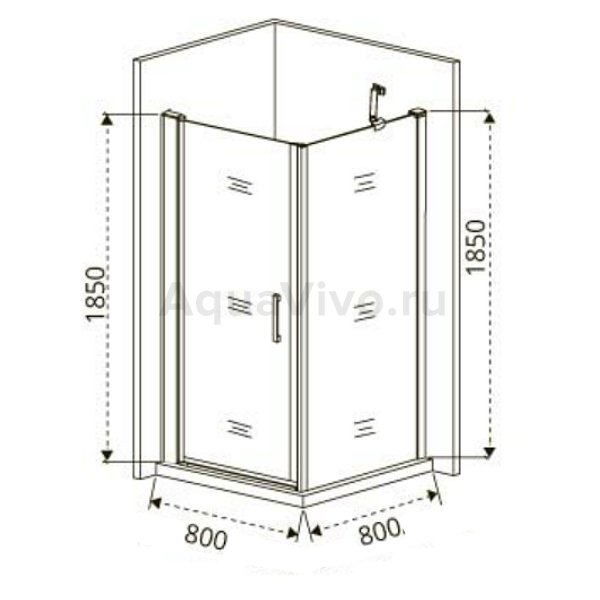 Душевой уголок Good Door Fantasy CR-80-C-CH 80х80, стекло прозрачное, профиль хром - фото 1