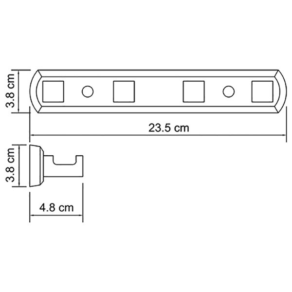 Крючок WasserKRAFT Dill K-3974, 4-местный, цвет хром