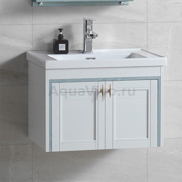 Мебель для ванной River Amalia 80, цвет белый / голубой - фото 1