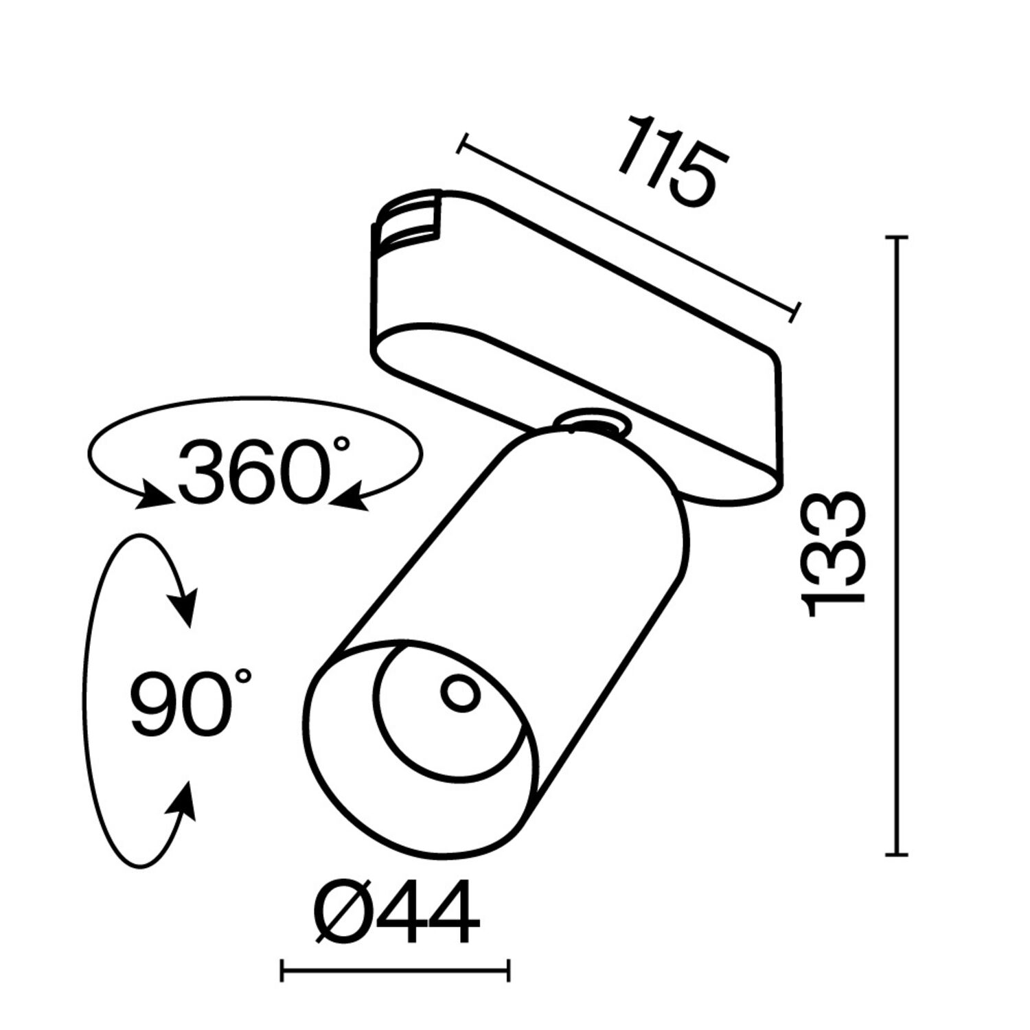 Трековый светильник Maytoni Focus LED TR103-1-12W3K-M-W, арматура белая    - фото 1