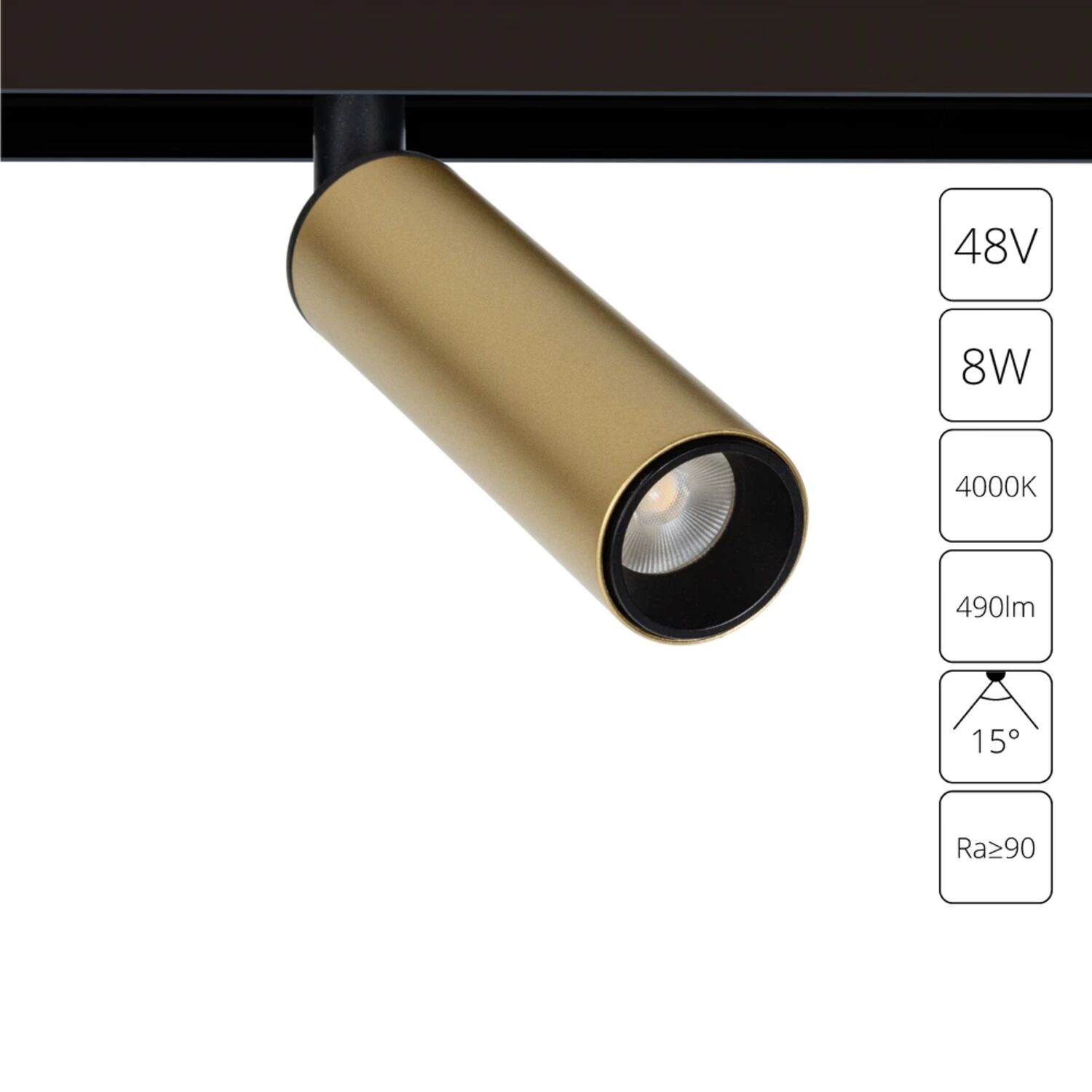 Магнитный трековый светильник Arte Lamp Linea A4660PL-1SG, арматура матовое золото   