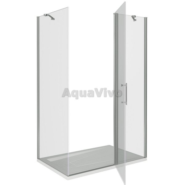 Душевой уголок Good Door Mokka WTW+SP-C-WE 140x100, стекло прозрачное, профиль белый - фото 1