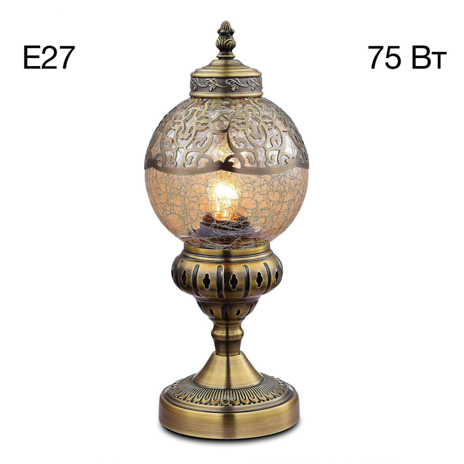 Настольный светильник Citilux Каир CL419813, арматура бронза, плафоны металл / стекло шампань