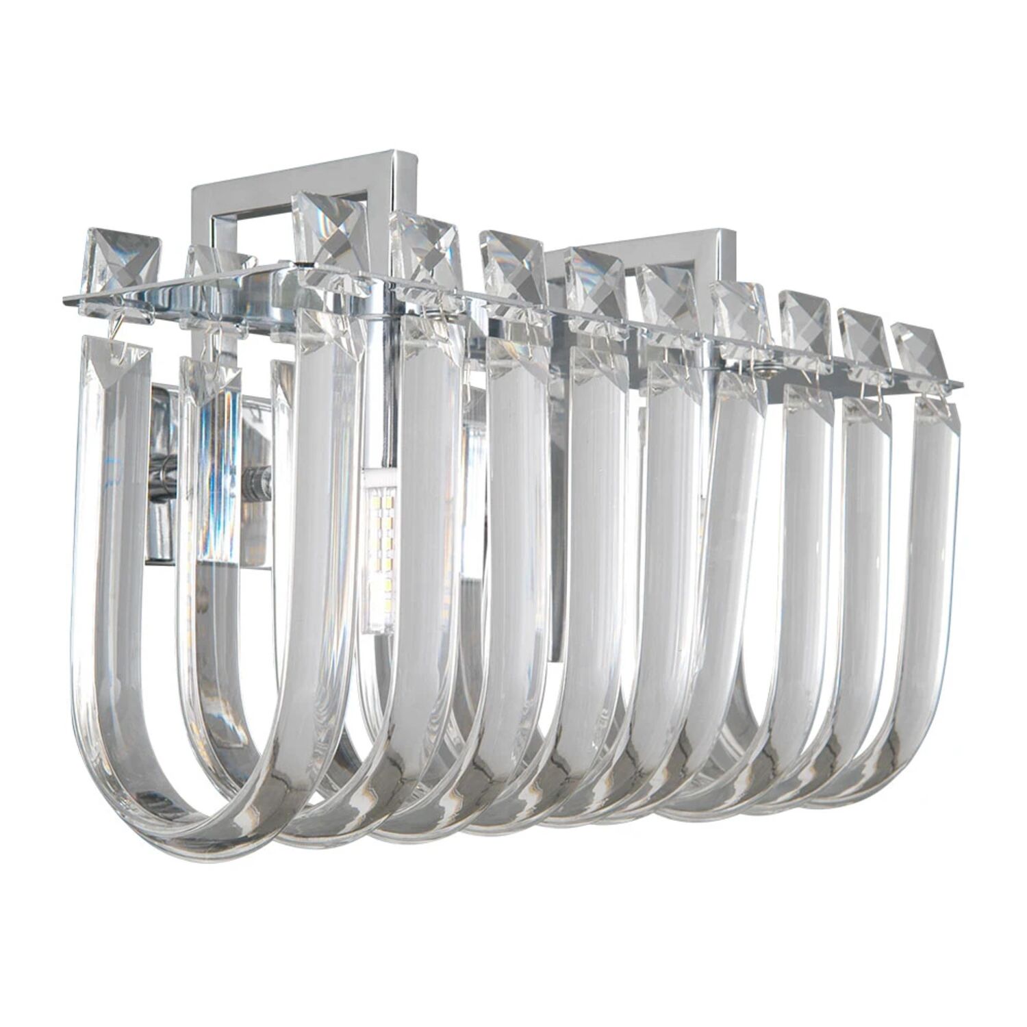 Настенный светильник Arte Lamp Mayotte A1071AP-2CC, арматура хром, плафон хрусталь прозрачный