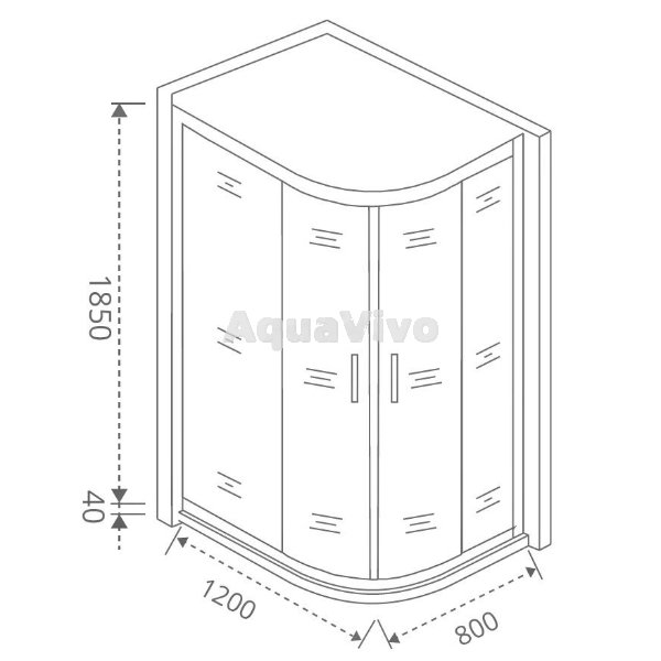 Душевой уголок Good Door Infinity R-120-C-CH 120х80, стекло прозрачное, профиль хром