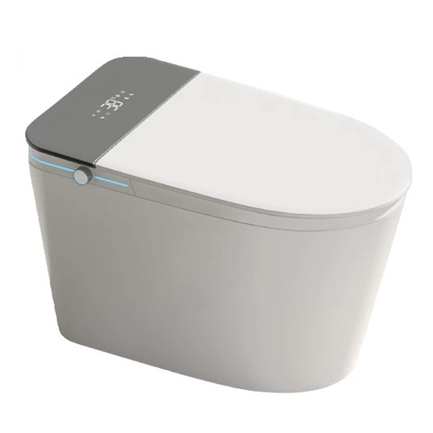 Унитаз CeruttiSPA Ester Smart CT10617 приставной, с импульсным смывом, с сиденьем микролифт, цвет белый