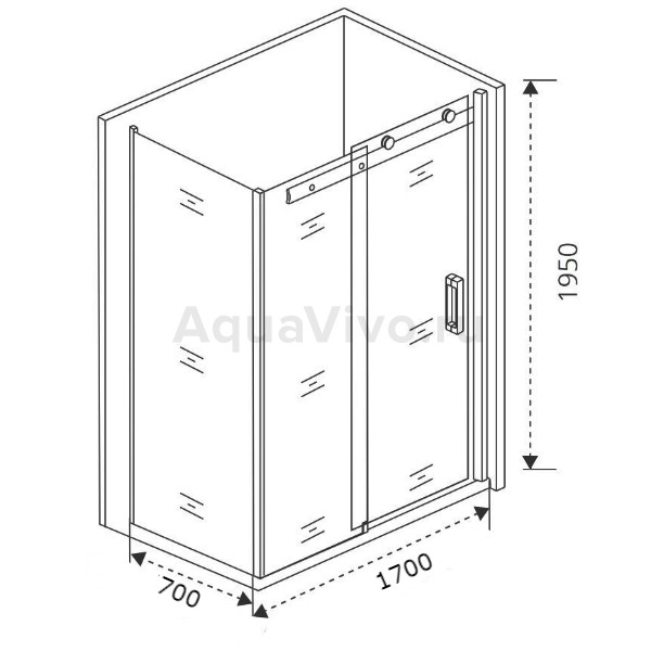 Душевой уголок Good Door Galaxy WTW+SP-C-CH 170x70, стекло прозрачное, профиль хром - фото 1