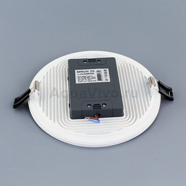 Точечный светильник Citilux Омега CLD50R220, арматура белая, плафон полимер белый, 3000K, 18х18 см - фото 1