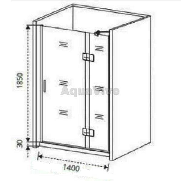 Душевая дверь Good Door Saturn WTW-140-C-CH-R 140, стекло прозрачное, профиль хром, правая