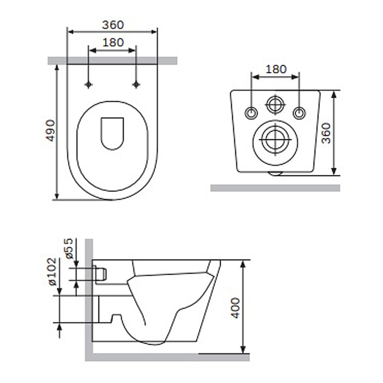 Унитаз AM.PM Sunny C85C1701SC подвесной, безободковый, с сиденьем микролифт, цвет белый - фото 1