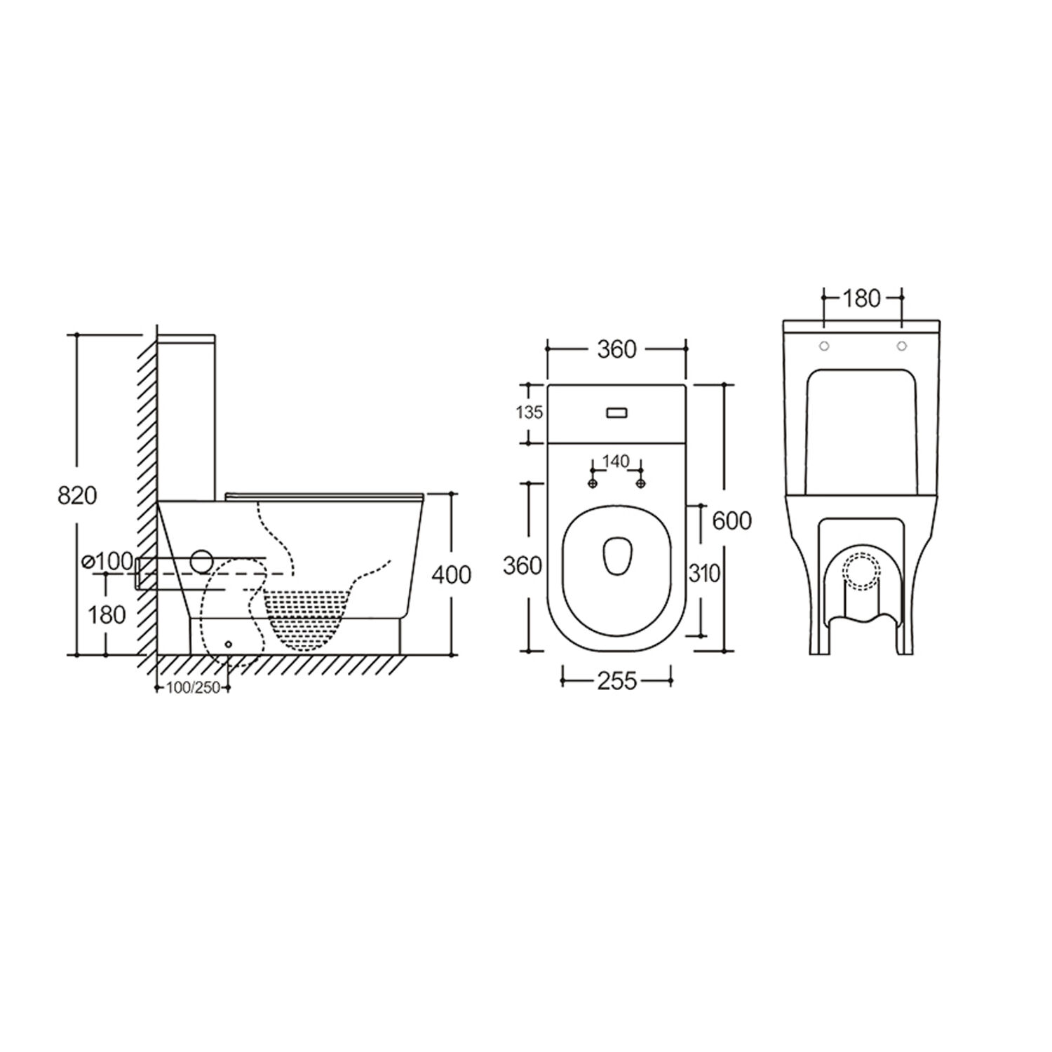 Унитаз Grossman Tornado GR-4490 SQ напольный, безободковый, смыв Торнадо, с сиденьем микролифт, цвет белый глянцевый