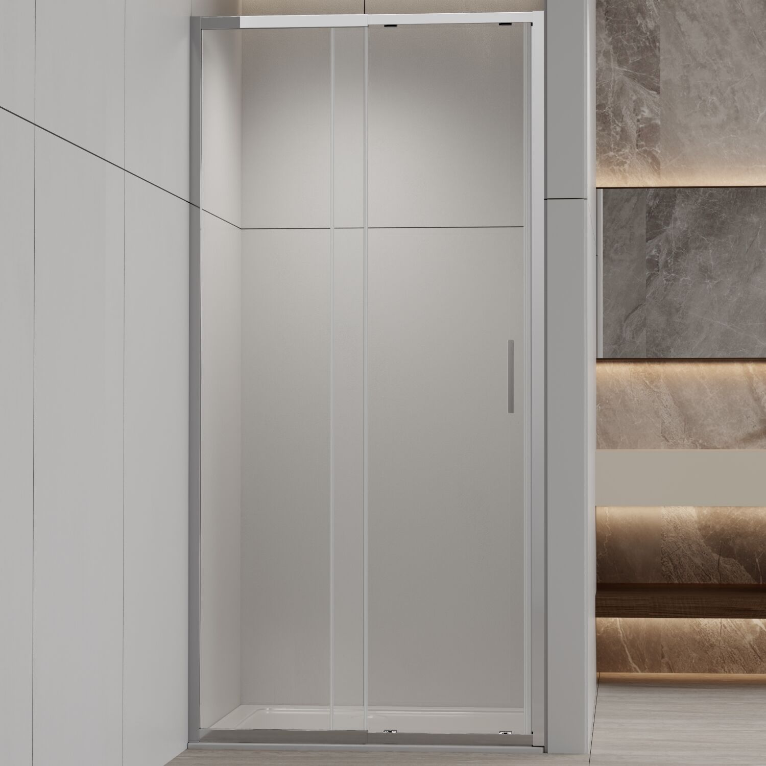 Душевая дверь Vincea Rapid-N VDS-3RN 120x195, стекло прозрачное, профиль хром