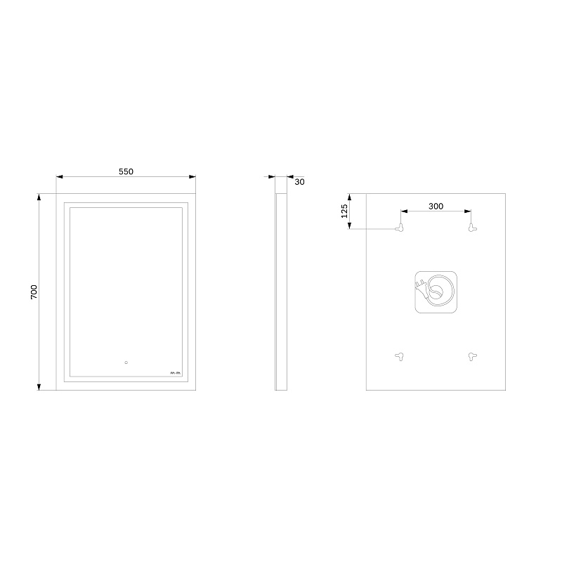 Мебель для ванной AM.PM Gem 60 напольная, 2 ящика, цвет графит матовый