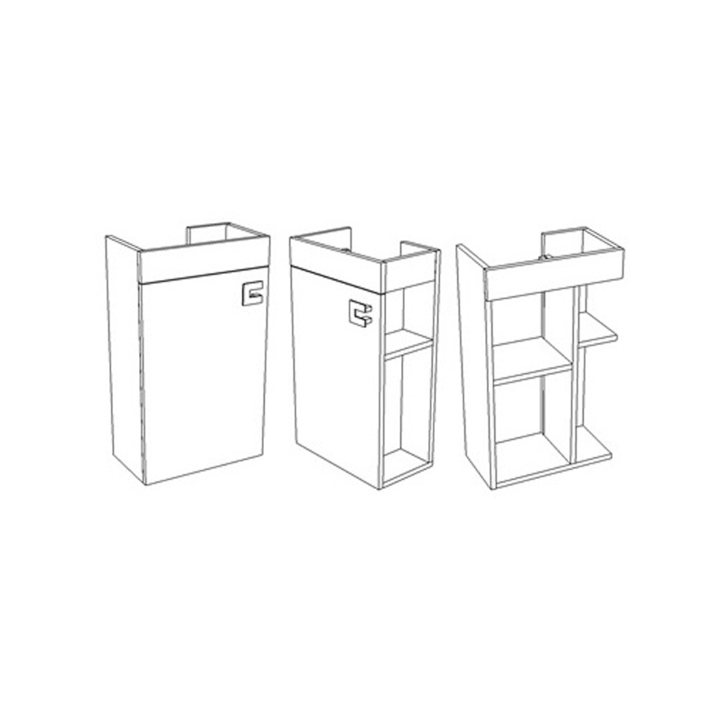 Мебель для ванной Corozo Комо 40, цвет белый / дуб сонома