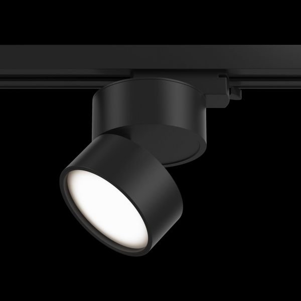 Трековый светильник Maytoni Technical Onda TR007-1-12W3K-B, арматура черная, плафон металл черный