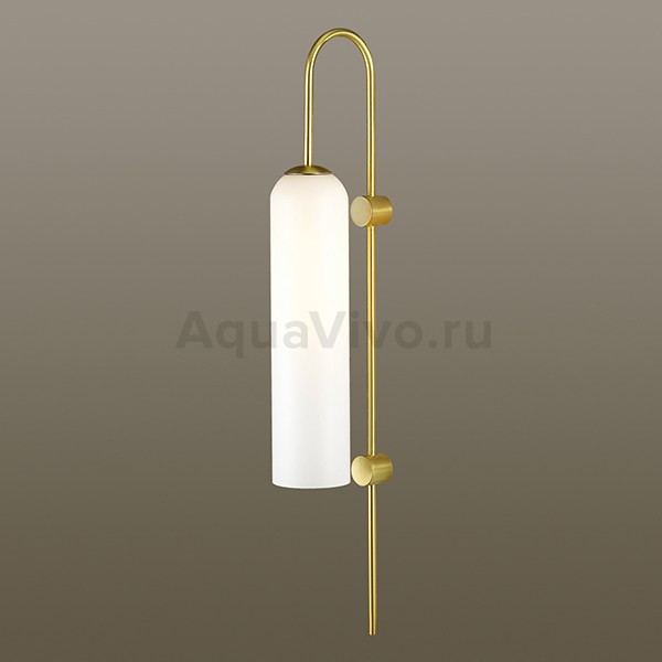 Бра Odeon Light Vosti 4642/1W, арматура золото, плафон стекло белое, 10х19 см