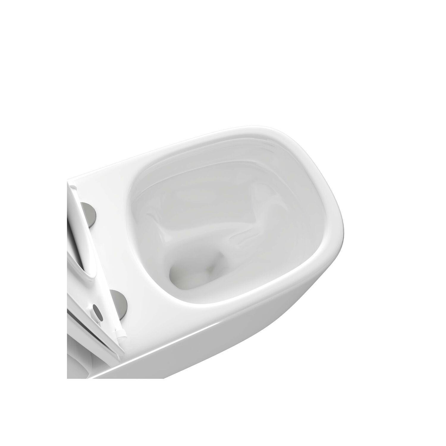 Унитаз Акватек Optima Plus Square AQ4451-00 напольный, безободковый, смыв Торнадо, с сиденьем микролифт, цвет белый - фото 1