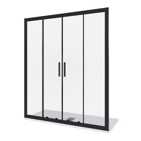 Душевая дверь Good Door Cofe WTW-TD-170-C-B 170x190, стекло прозрачное, профиль черный
