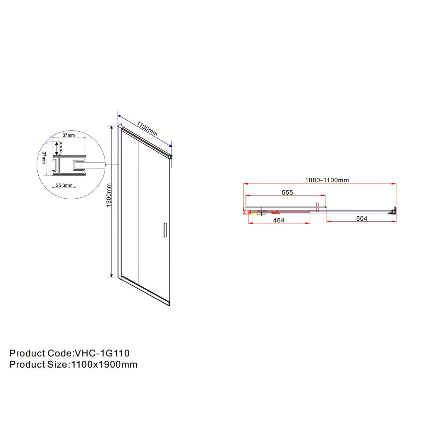 Душевой уголок Vincea Garda VSS-1G 110x110, стекло шиншилла, профиль хром