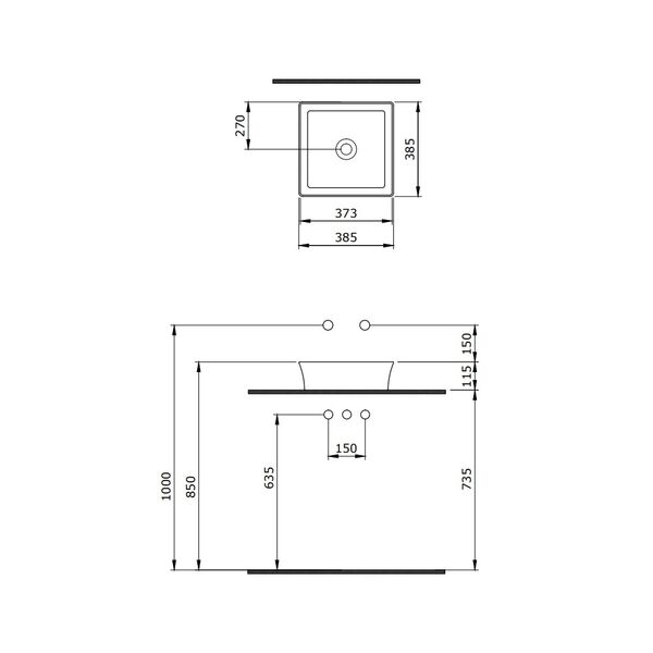 Раковина Berges Ego SL 181010 накладная, 39x39 см, цвет белый глянец - фото 1