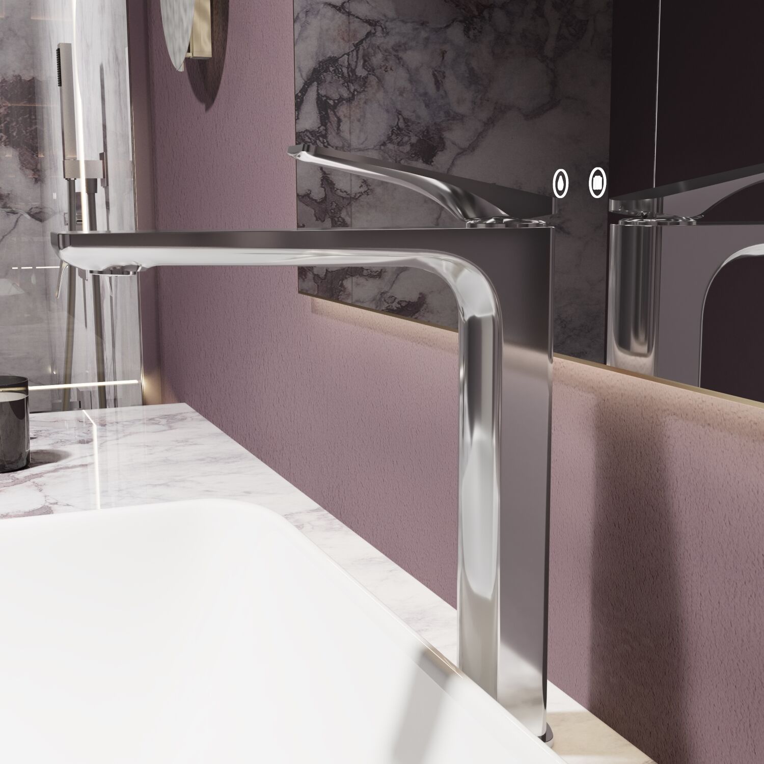 Смеситель Vincea Puro VBF-5P02CH для раковины, цвет хром - фото 1