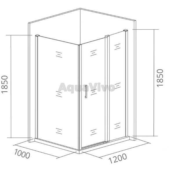 Душевой уголок Good Door Infinity WTW+SP-C-CH 120x100, стекло прозрачное, профиль хром - фото 1