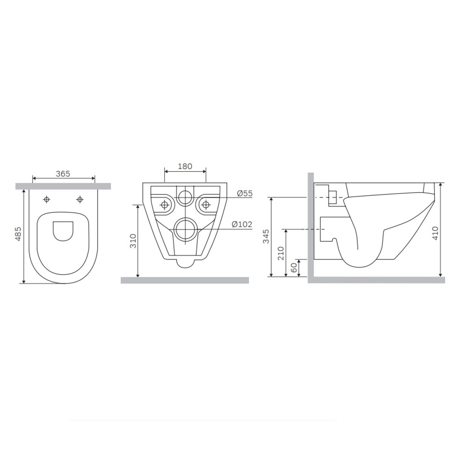 Унитаз AM.PM Spirit 2.0 Aquaspin C701900SC подвесной, безбодковый, смыв Торнадо, с сиденьем микролифт, цвет белый - фото 1