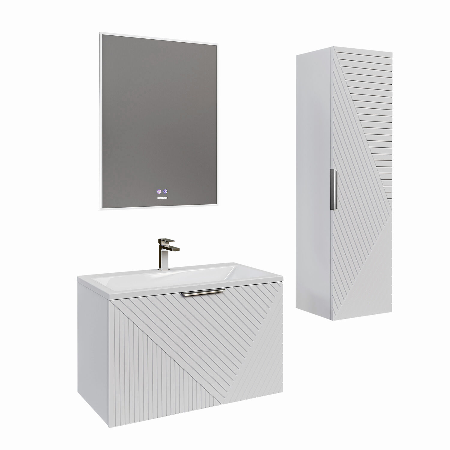 Шкаф-пенал Grossman Блисс 35, цвет белый матовый - фото 1