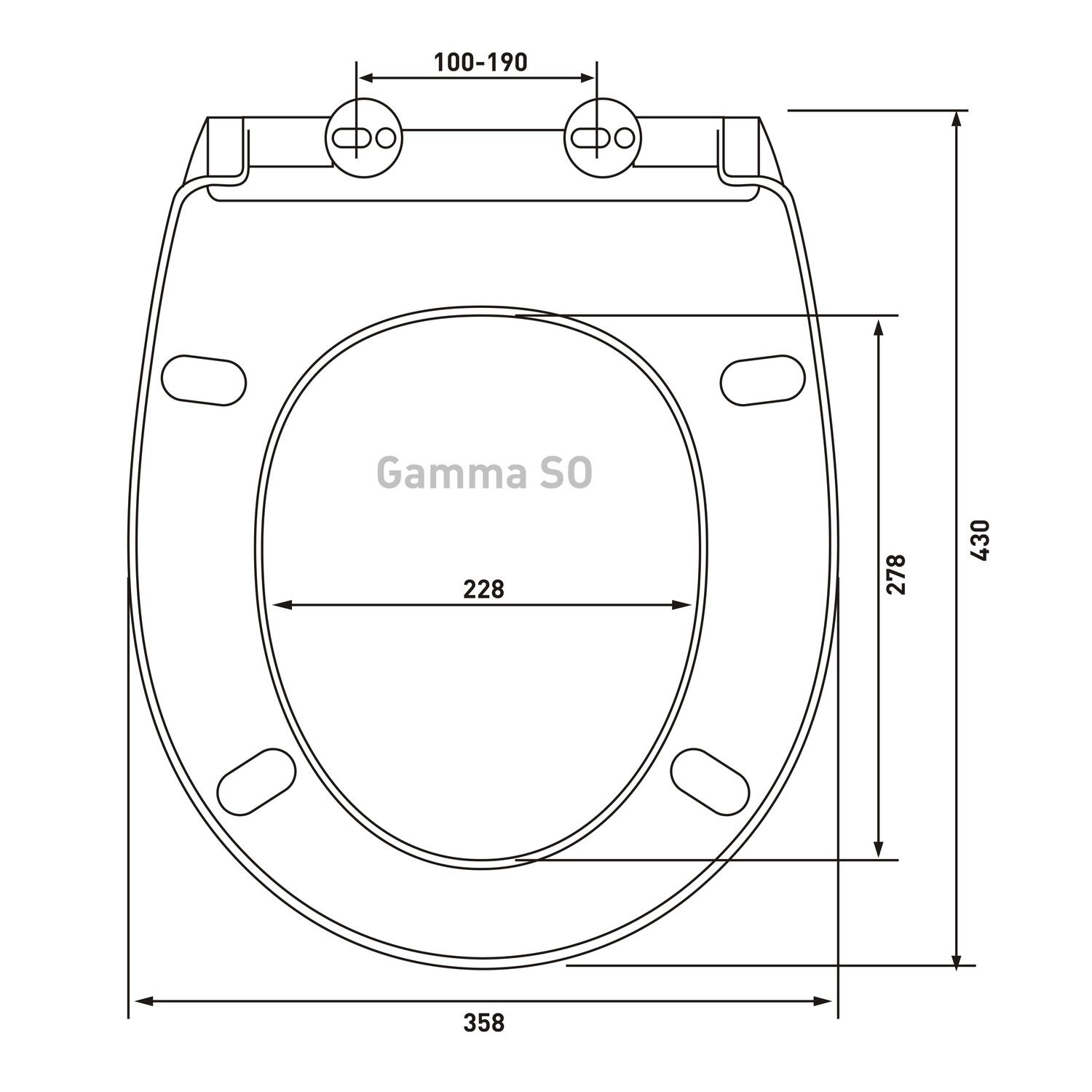 Сиденье Berges Gamma SO 019103 для унитаза, дюропласт, с микролифтом (крепление металл, быстросъемное), цвет белый - фото 1