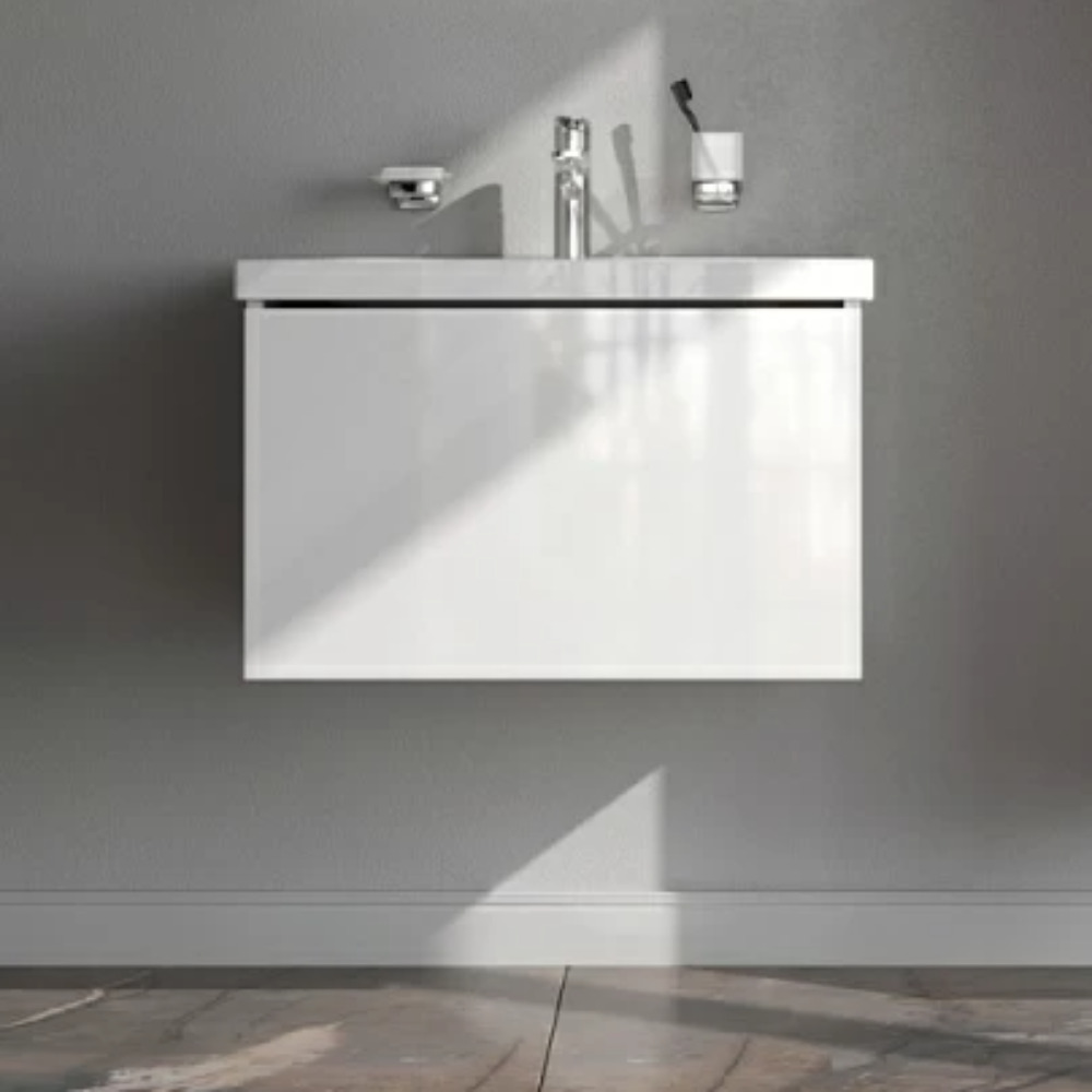 Тумба под раковину AM.PM Gem 60 подвесная, 1 ящик, цвет белый глянец - фото 1