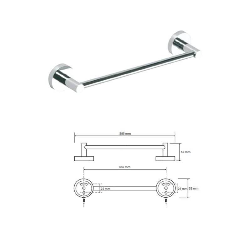 Bemeta Omega 104104022 Держатель полотенца 45 см