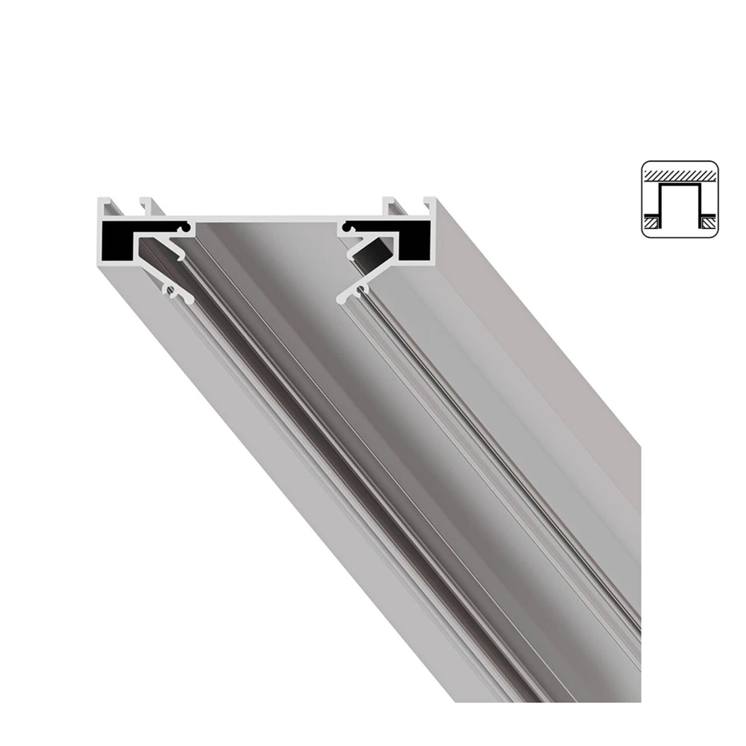 Профиль для накладного шинопровода Arte Lamp Track Accessories A630205, арматура серая   
