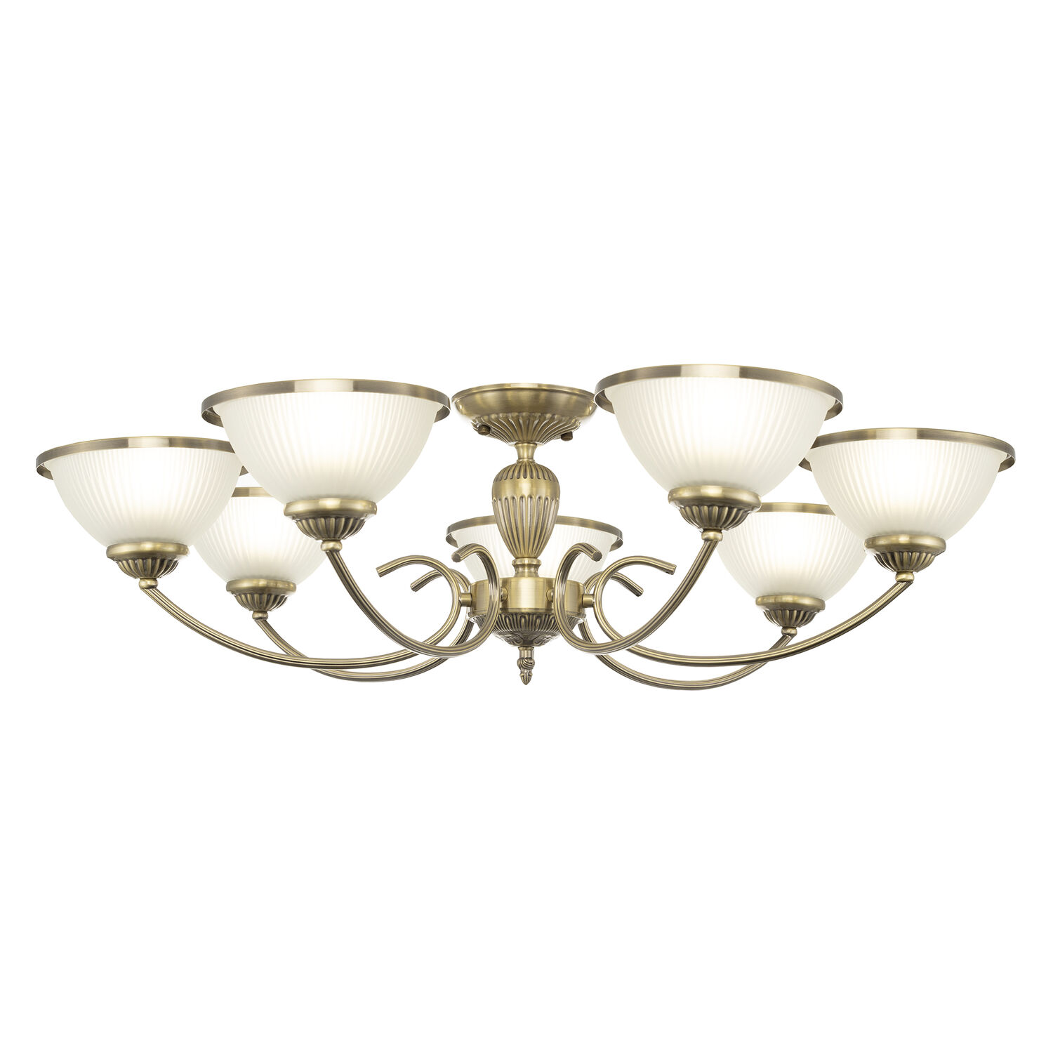 Потолочная люстра Citilux Alonso CL422173, арматура бронза, плафоны металл / стекло белый / бронза - фото 1