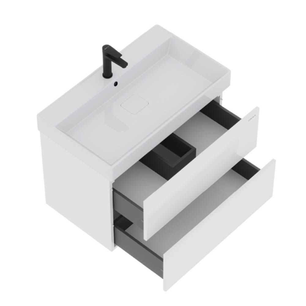 Мебель для ванной Оника Эсквана 80, подвесная, цвет белый
